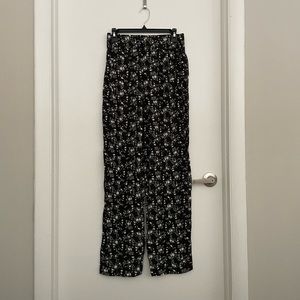 NWT Ganni Floral Crepe Trousers, Black, 4
